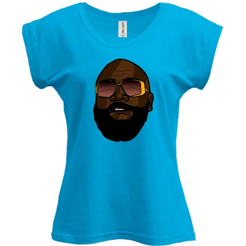 Футболка женская PANI, Белый, с улыбающимся Rick Ross
