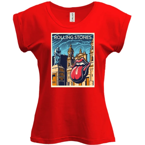 Футболка жіноча PANI, Червоний, Rolling Stones Poster