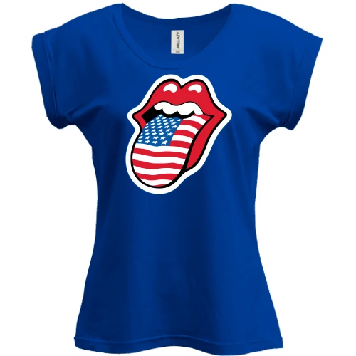 Футболка женская PANI, Синий, Rolling Stones USA