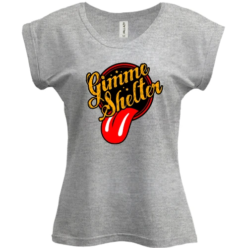 Футболка жіноча PANI, Сірий меланж, Rolling Stones Gimme Shelter