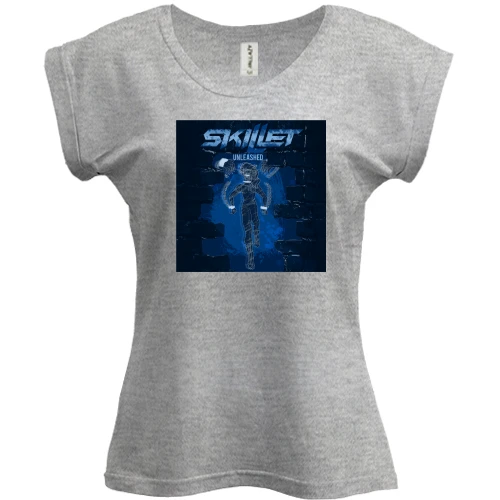 Футболка женская PANI, Серый меланж, Skillet Unleashed