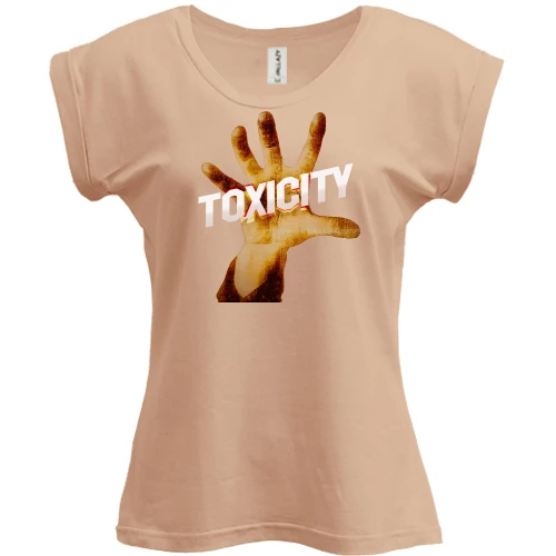 Футболка женская PANI, Бежевый, System Of A Down - Toxicity