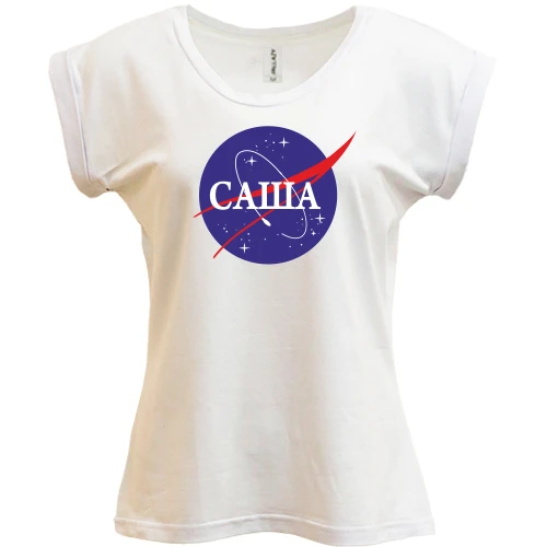 Футболка женская PANI, белый, Саша (NASA Style)