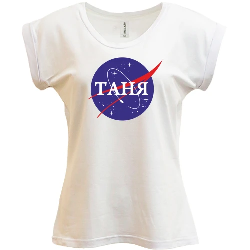 Футболка женская PANI, белый, Таня (NASA Style)