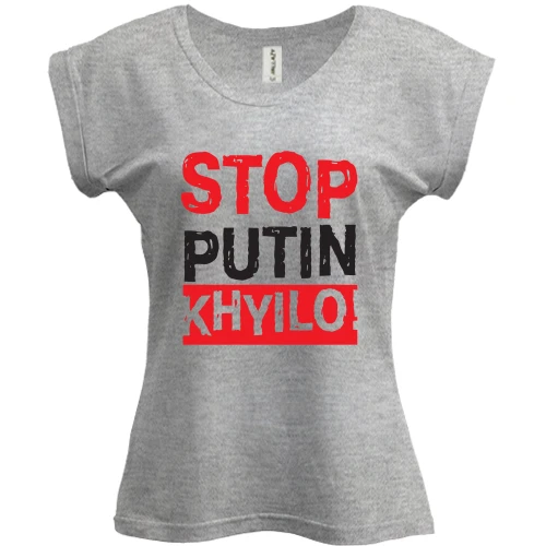Футболка женская PANI Stop Putin - kh*lo