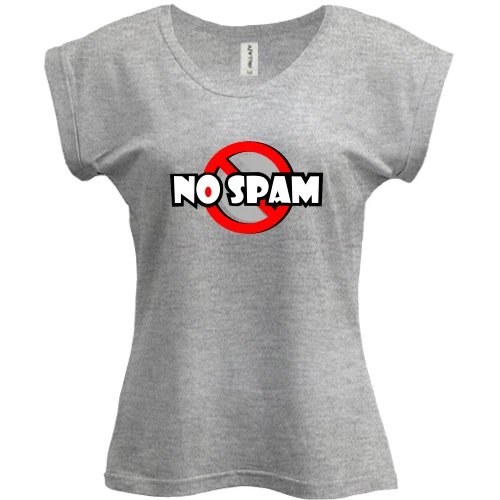 Футболка женская PANI, Серый меланж, No spam