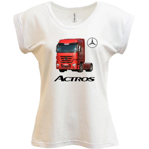 Футболка жіноча PANI, Білий, Mercedes-Benz Actros