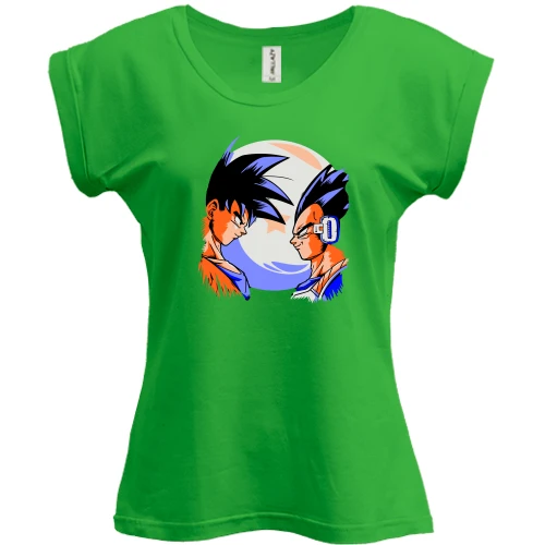 Футболка женская PANI, зеленый, Goku Son