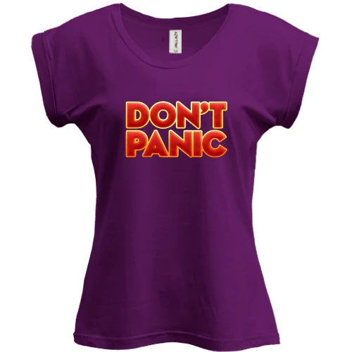 Футболка женская PANI, Фиолетовый, don't panic