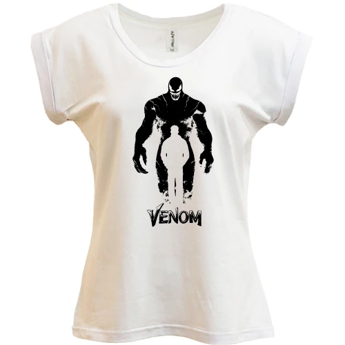 Футболка женская PANI, Белый, с силуэтом "Venom"