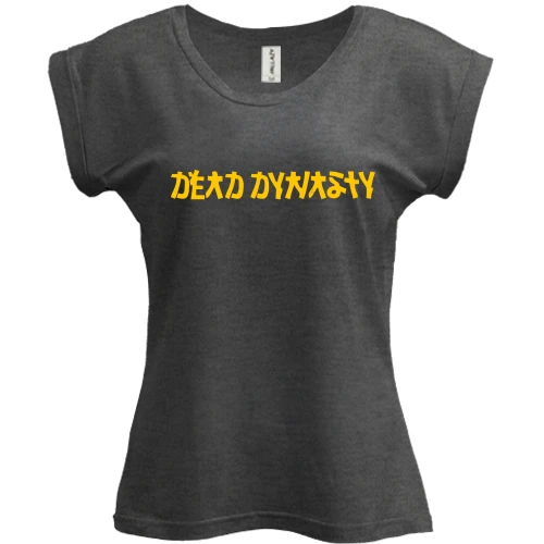 Футболка женская PANI, серый меланж, с Dead Dynasty