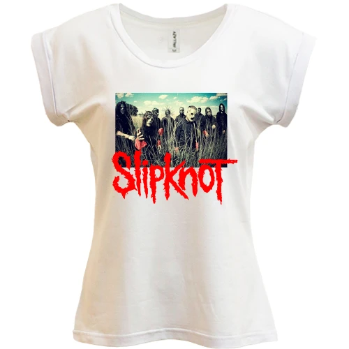 Футболка женская PANI, Белый, Slipknot (4)
