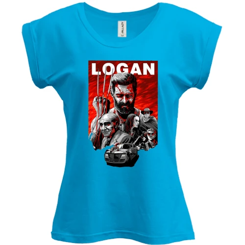 Футболка жіноча PANI, Білий, з постером фільму Логан (Logan)