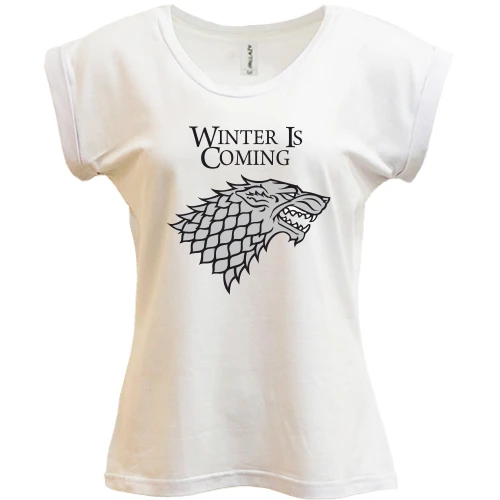 Футболка жіноча PANI, Білий, winter is coming