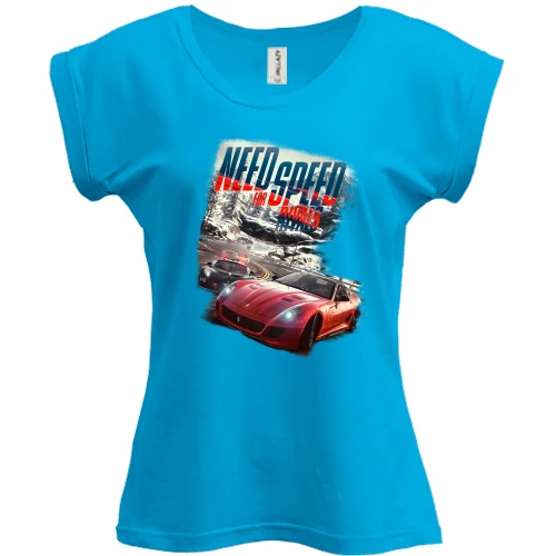 Футболка жіноча PANI, Синій, з Need for Speed Rivals