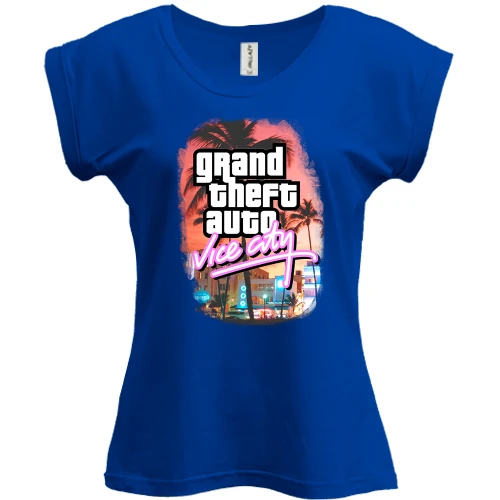 Футболка женская PANI, Синий, GTA - Vice city