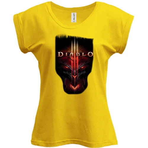 Футболка женская PANI, Желтый, с Diablo