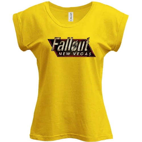 Футболка жіноча PANI, Жовтий, Fallout: New Vegas з логотипом гри