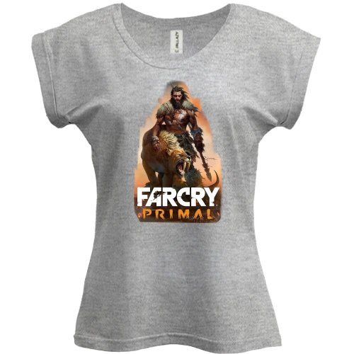 Футболка женская PANI, Серый меланж, Far Cry - Primal