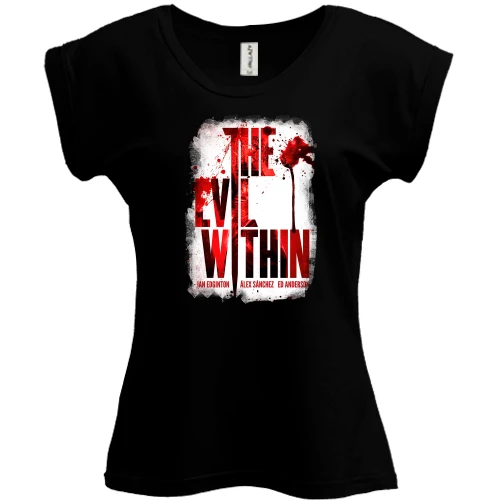 Футболка женская PANI, Черный, с артом The Evil Within