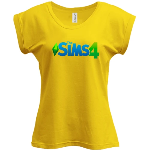 Футболка женская PANI, Желтый, с логотипом Sims 4