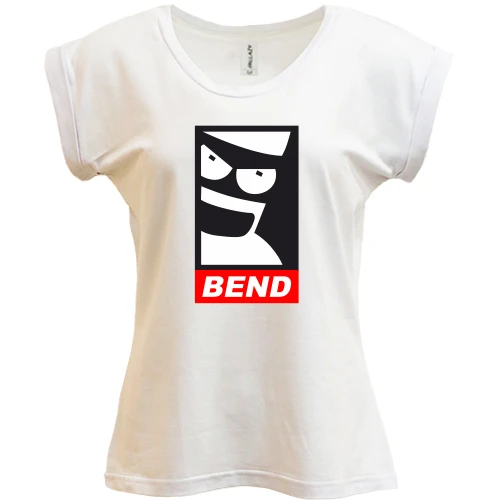 Футболка женская PANI, белый, BEND (OBEY Bender)