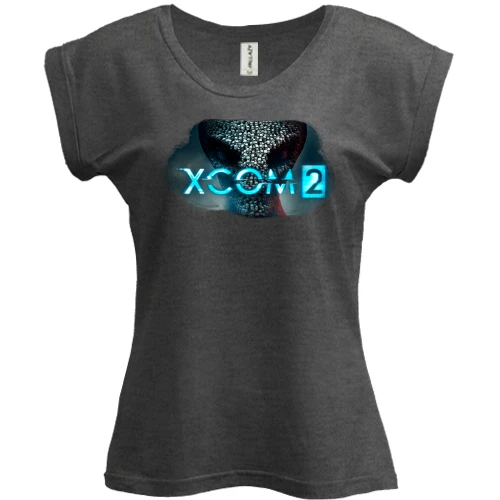 Футболка женская PANI, Серый меланж, XCOM 2