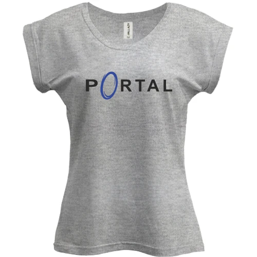 Футболка женская PANI с логотипом игры Portal