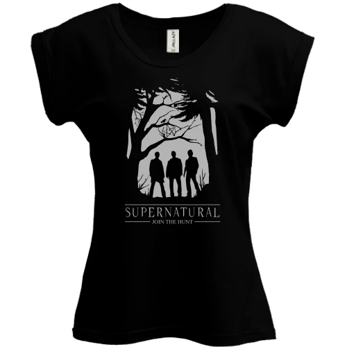 Футболка женская PANI, Черный, Supernatural - join the hunt