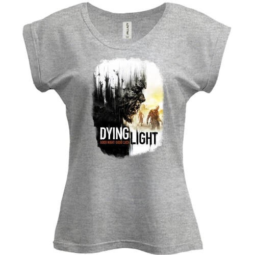 Футболка женская PANI, Серый меланж, с обложкой Dying Light