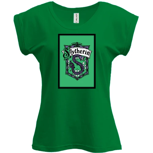 Футболка женская PANI с гербом Slytherin (Harry Potter)