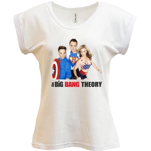 Футболка жіноча PANI, Білий, The Big Bang Theory Team