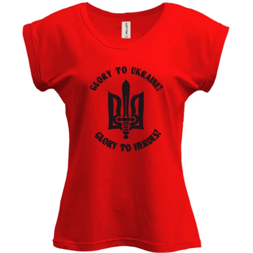 Футболка женская PANI Glory to Ukraine! Glory to Heroes!