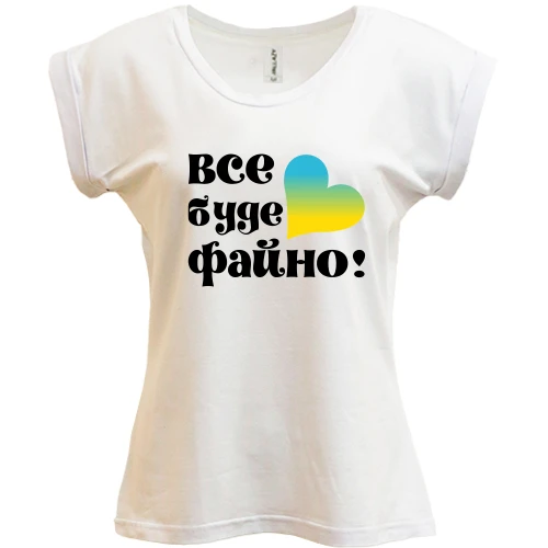 Футболка женская PANI, Синий, Все буде файно