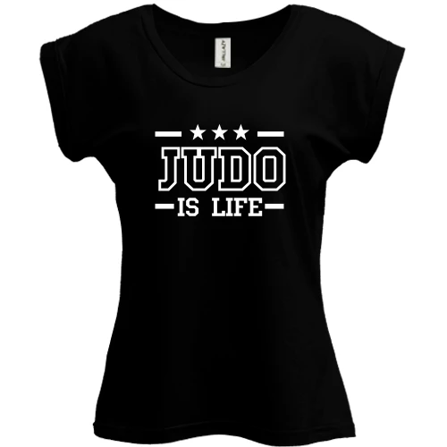 Футболка жіноча PANI, Чорний, Judo is life