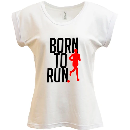 Футболка женская PANI, Белый, Born to run