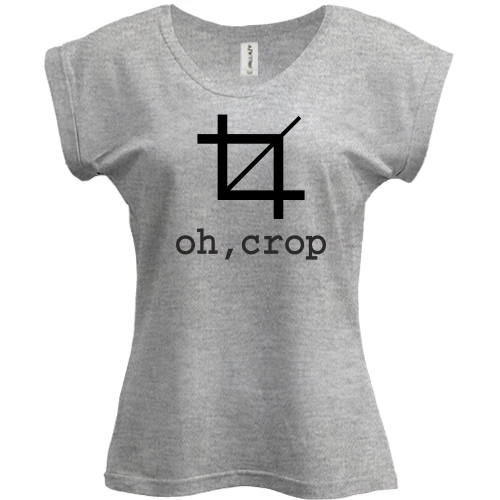 Футболка жіноча PANI з написом "oh, crop"