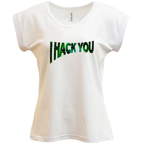 Футболка женская PANI с надписью "I hack you"