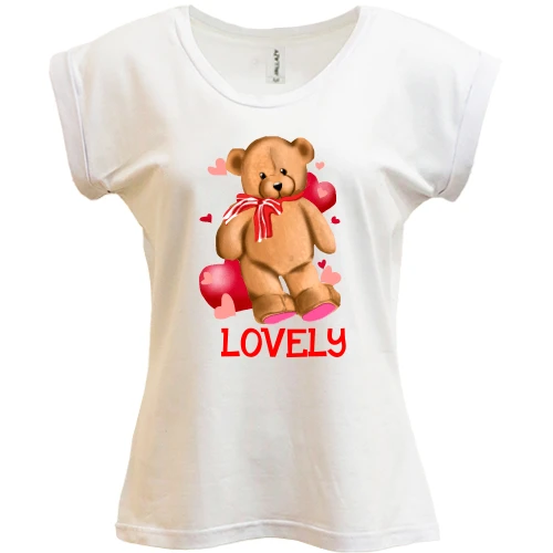 Футболка жіноча PANI, Білий, Мишко Lovely