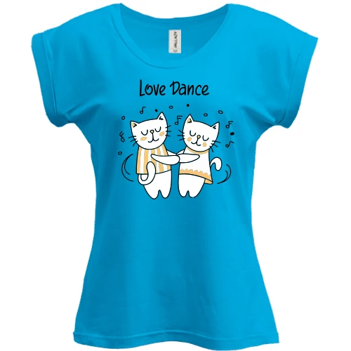 Футболка женская PANI с котиками love dance