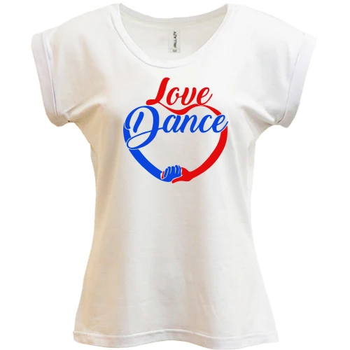 Футболка женская PANI с надписью "Love Dance"