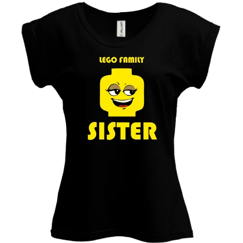 Футболка женская PANI, Черный, Lego Family - Sister