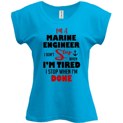 Футболка женская PANI I'm marine engineer