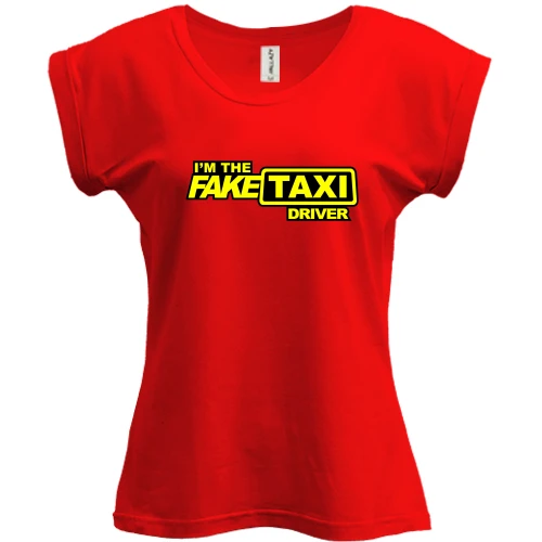 Футболка женская PANI, Красный, Fake taxi driver