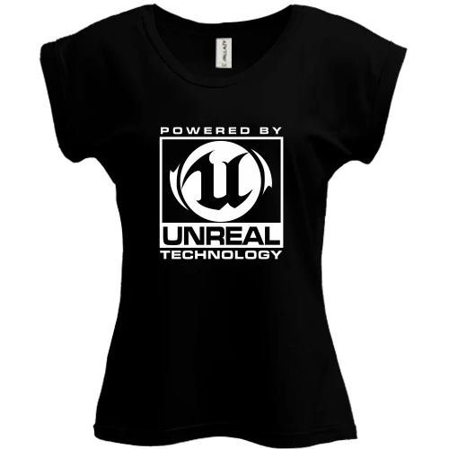Футболка женская PANI, Черный, Unreal technology powered by