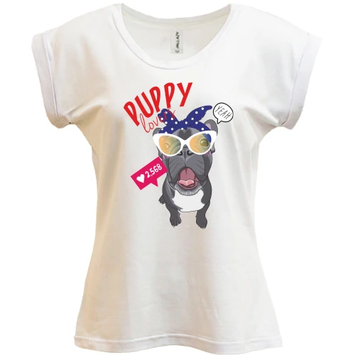 Футболка женская PANI, Белый, Puppy Lovers