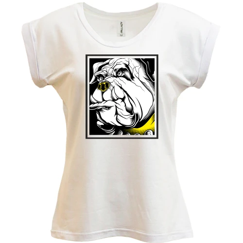 Футболка женская PANI Art dog Бульдог