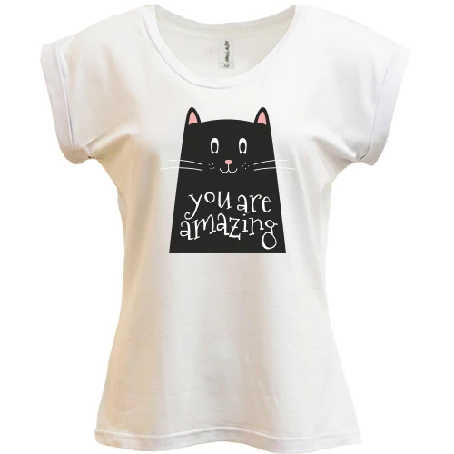 Футболка жіноча PANI Black Cat Чорний кіт
