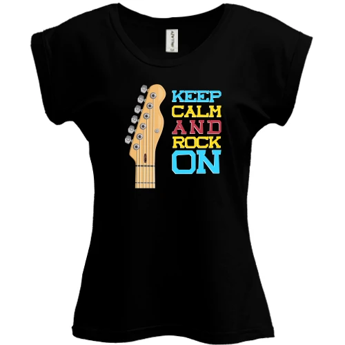 Футболка жіноча PANI Keep Calm and Rock On