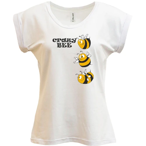 Футболка женская PANI, Белый, Crazy Bee Пчелы